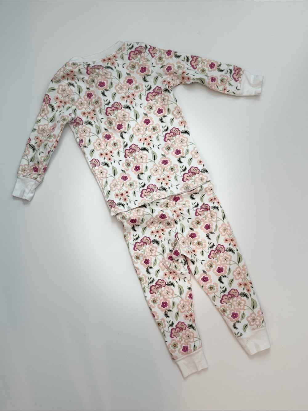 Roller Rabbit Floral Pajama Set in Pink, Cream & Green - Picture 4 of 4